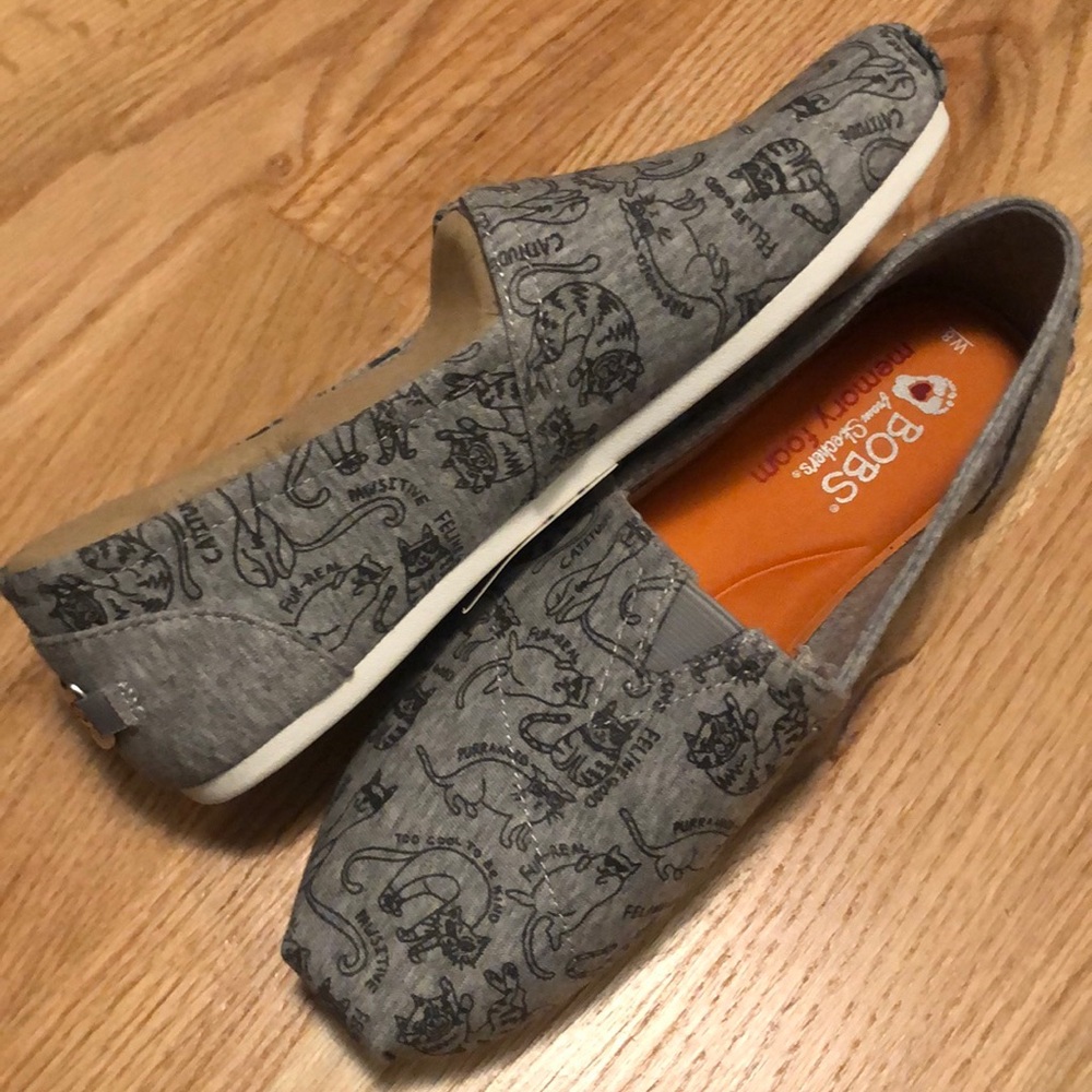 Sketchers Bobs Cat Shoes, Grey Women’s 8